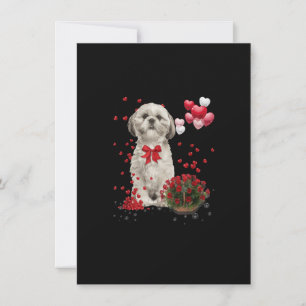 Invitación Shih Tzu Día de San Valentín Perro Divertido Amant