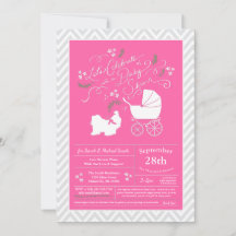 Shih Tzu Dog Chica rosa Baby Shower