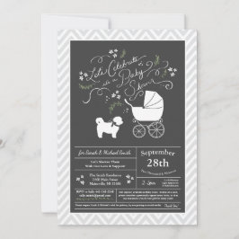 Invitación Shih Tzu Teddy Oso Perro Baby Shower Sexo Neutral