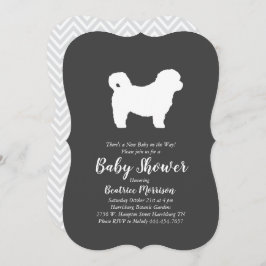 Invitación Shih Tzu Teddy Oso Perro Baby Shower Sexo Neutral