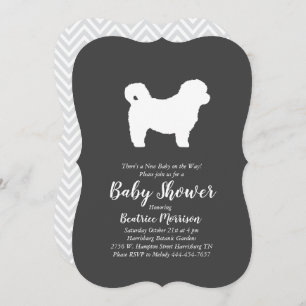 Invitación Shih Tzu Teddy Oso Perro Baby Shower Sexo Neutral