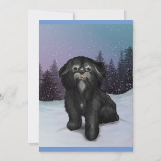 Invitación Shih-Tzu Winter: ¡Tarjeta de saludo!