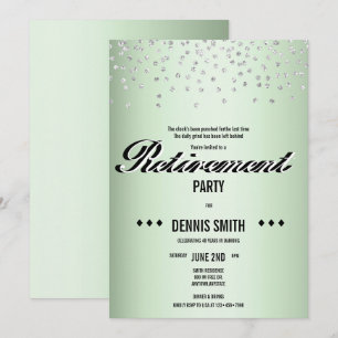 Invitación Shimmer Fiesta de Jubilación Confetti Purpurina