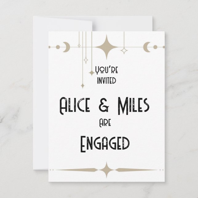 Invitación Shimmer simple (Anverso)