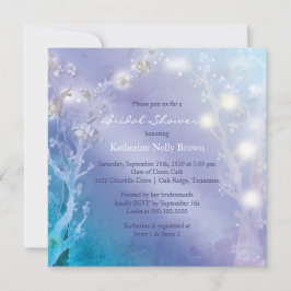 Invitación Shimmering Blues Única Ducha Bridal