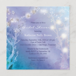 Invitación Shimmering Blues Única Ducha Bridal