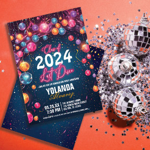 Invitación Shine Bright Last Disco Themed Graduation Party