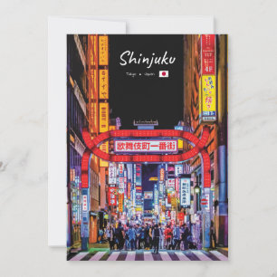 Invitación Shinjuku, Japón - Calle de neón de Kabukicho