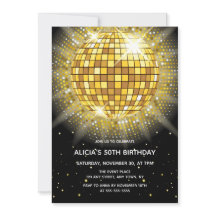 Shiny Gold Halftone Disco Ball Nacimiento Negro