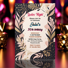Invitación Shoe Stylish Adult Ladies Noche 30 cumpleaños