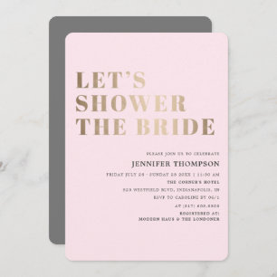 Invitación Shower The Bride Rubor & Gold Bridal Shower