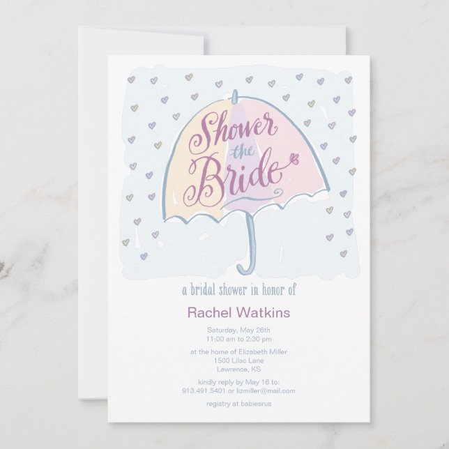 Invitación Shower the Bride Wedde Shower (Anverso)