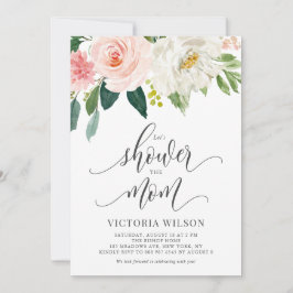 Invitación Shower the Mom Rubor Pink Floral Baby Shower