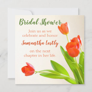 Invitación Shower Tulip Square