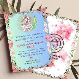Invitación Shree Vishwakarma Pooja Floral remains the same as