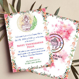 Invitación Shree Vishwakarma Pooja Floral se traduce a