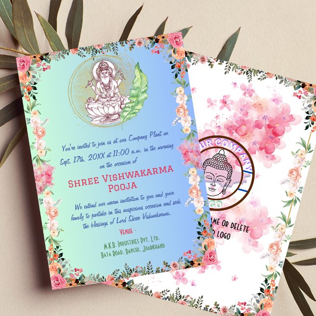 Invitación Shree Vishwakarma Pooja Floral se traduce a (Subido por el creador)