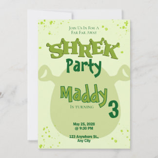 Invitación Shrek Inspired Birthday Invitation | Far Far Away