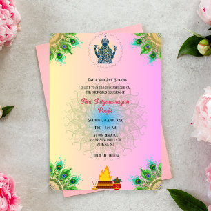Invitación Shri Satyanarayan Pooja Hindu