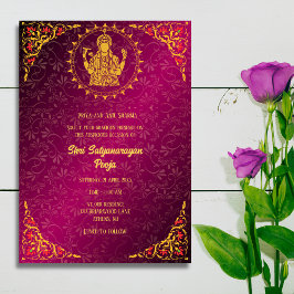 Invitación Shri Satyanarayan Pooja Hindu