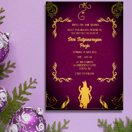 Invitación Shri Satyanarayan Pooja Hindu