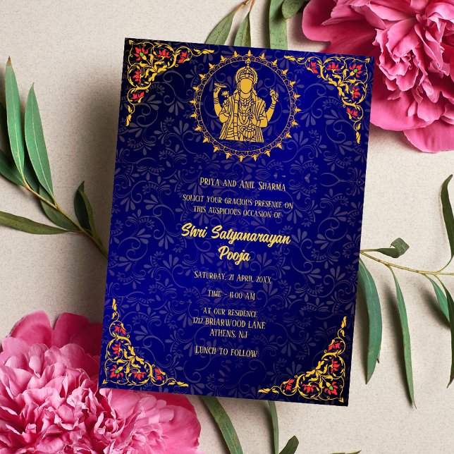 Invitación Shri Satyanarayan Pooja Hindu (Subido por el creador)