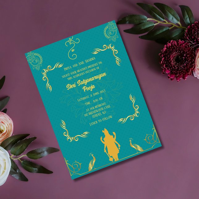 Invitación Shri Satyanarayan Pooja Hindu (Subido por el creador)