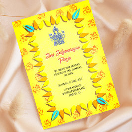 Invitación Shri Satyanarayan Pooja India