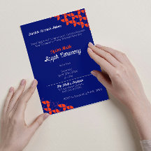 SHRIMPLY Blue Naranja Pattern, Aqiqah Baby Shower