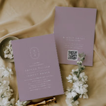 SHYLAH Código QR Minimalista Lilac Dusty Rosa Boda