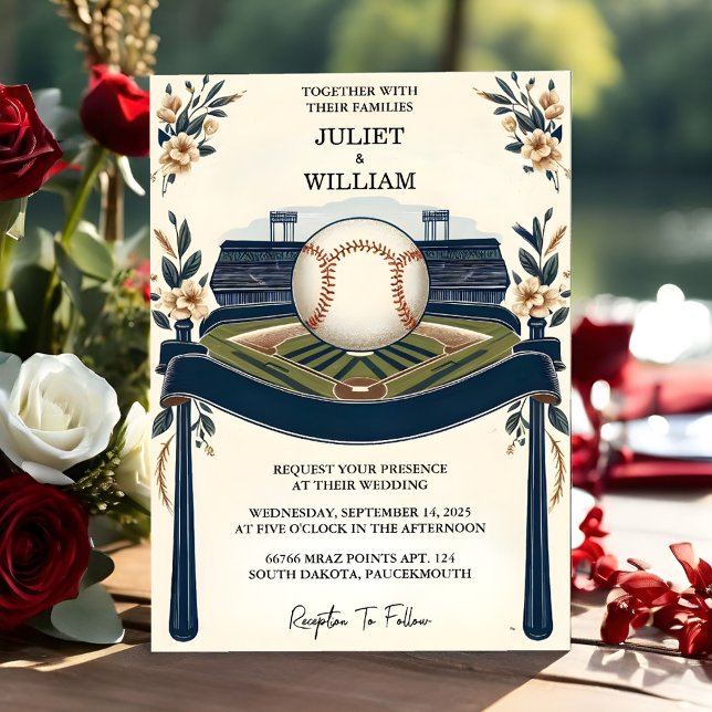 Invitación Si campeón de equipo de pelota de campo Boda de bé (Subido por el creador)