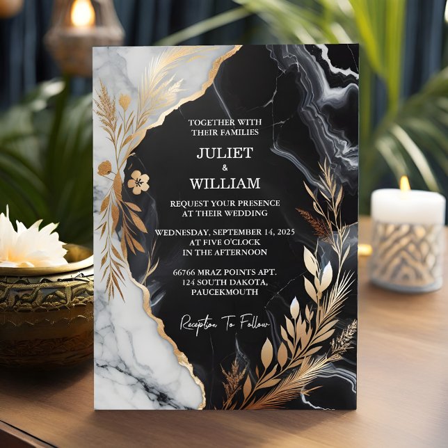 Invitación Si el trabajo natural de Sheer se apiló Boda de má (Subido por el creador)
