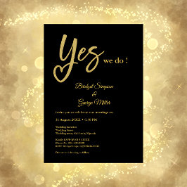Invitación sí, hacemos elegante Boda de oro negro