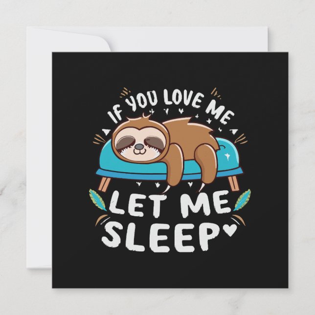 Invitación Si me amas déjame dormir (Anverso)