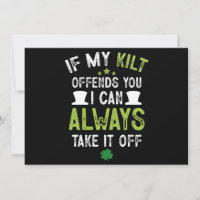 Si mi kilt te ofende divertido día de San Patricio