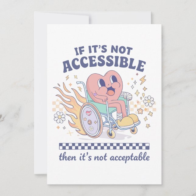 Invitación Si no es accesible, entonces no es aceptable (Anverso)