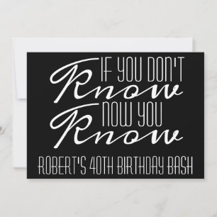 Invitación "Si no sabes" Fiesta