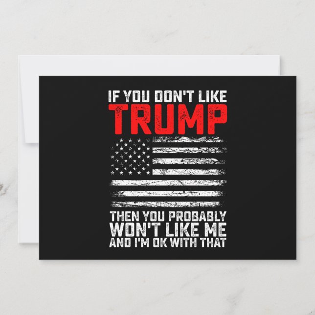 Invitación Si No Te Gusta Trump, Probablemente Me Querrás (Anverso)