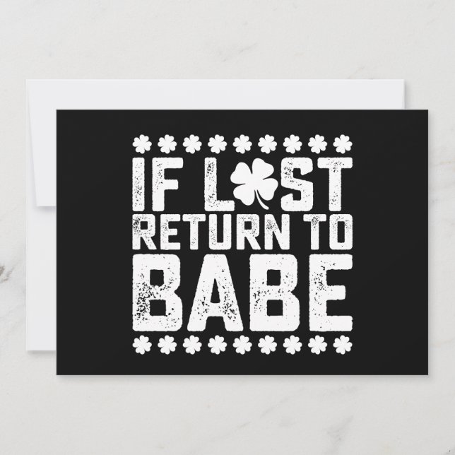 Invitación Si Pierde El Regreso A Babe, Puedo Parar (Anverso)
