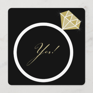 Invitación ¡Sí! Puso Un Anillo De Diamantes En La Fiesta De C