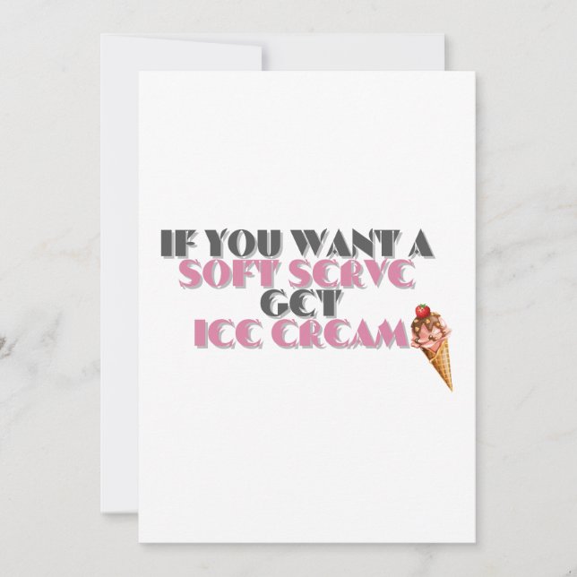 Invitación si quieres un suavizado, obtén helado (Anverso)