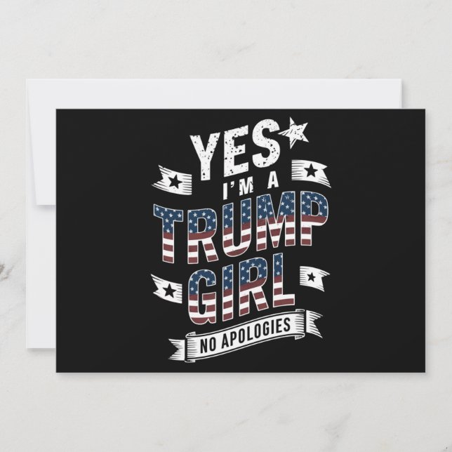 Invitación Sí, soy Chica de Trump por disculpas elecciones de (Anverso)