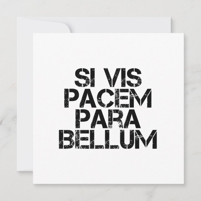 Invitación Si Vis Pacem Para Bellum (Anverso)