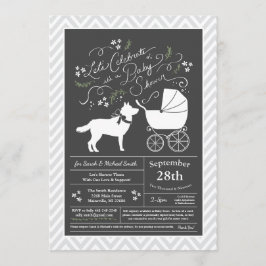 Invitación Siberian Husky Dog Baby Shower Género neutral