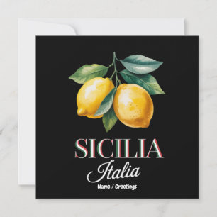 Invitación Sicilia Italia Orgullosos Limones Italianos Fresco