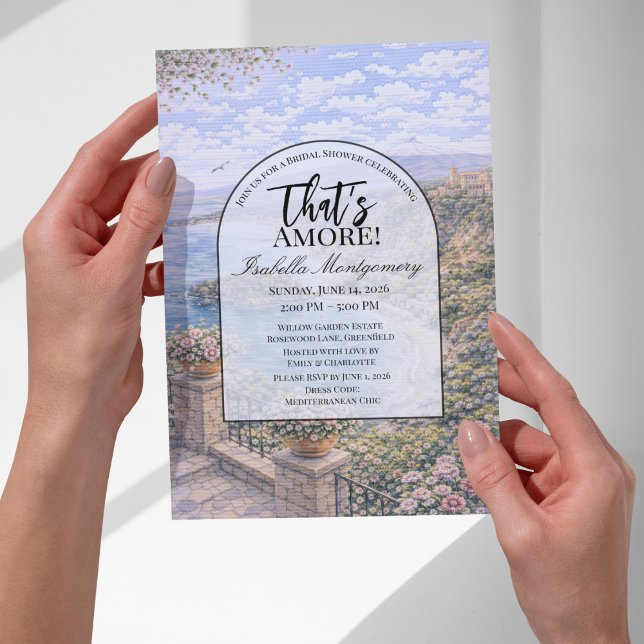 Invitación Sicily Coast Italian Themed Bridal Shower (Sicily Coast Italian Themed Bridal Shower Invitations
)
