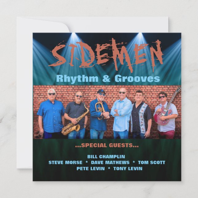 Invitación Sidemen Music Band Poster (Anverso)