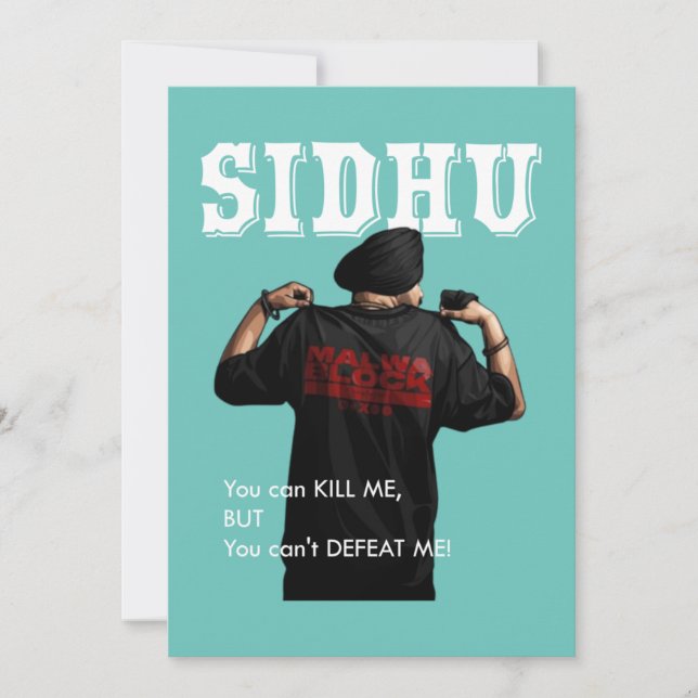 Invitación Sidhu Moosewala Desi Merch Punjabi Pullover (Anverso)