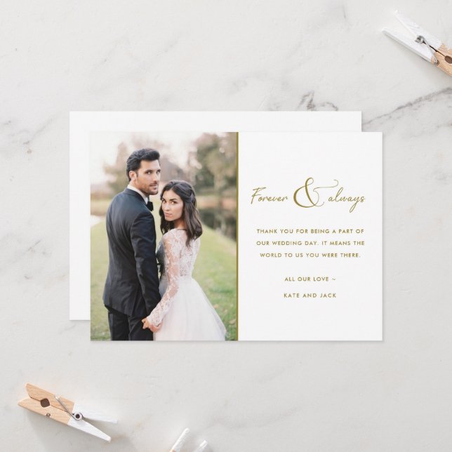 Invitación Siempre con Boda de oro. Gracias. (Anverso/Reverso In Situ)