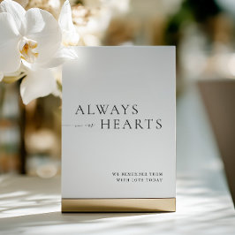 Invitación Siempre en nuestros corazones Rótulo Boda Minimali